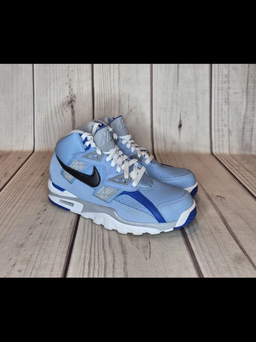Nike Air Men's Size 7 Trainer SC High Kansas City Royals Bo Sneakers Lt Blue